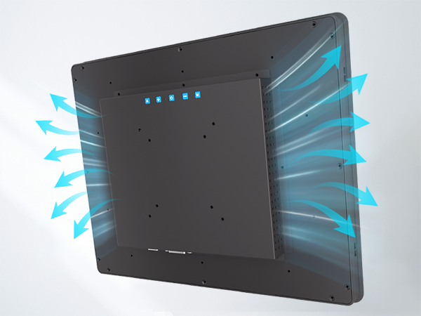 Wide temperature range industrial touch monitor for outdoor environment