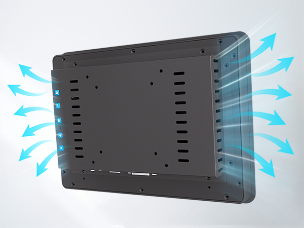 Sunlight readable industrial capacitive touchscreen monitor,