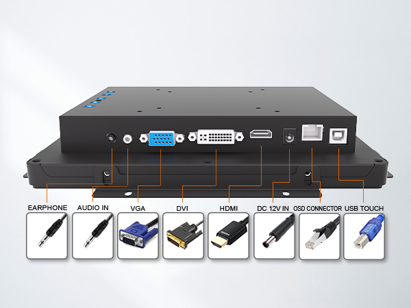 open frame touchscreen VGA DVI HDMI