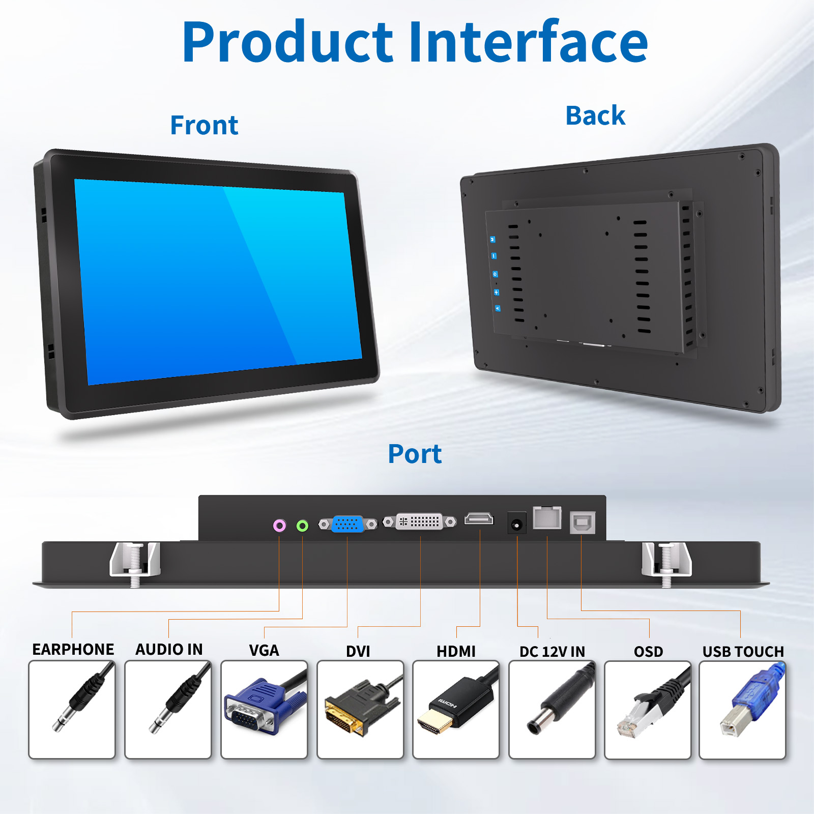 13.3" Industrial PCAP Touch Monitor(3K Series)