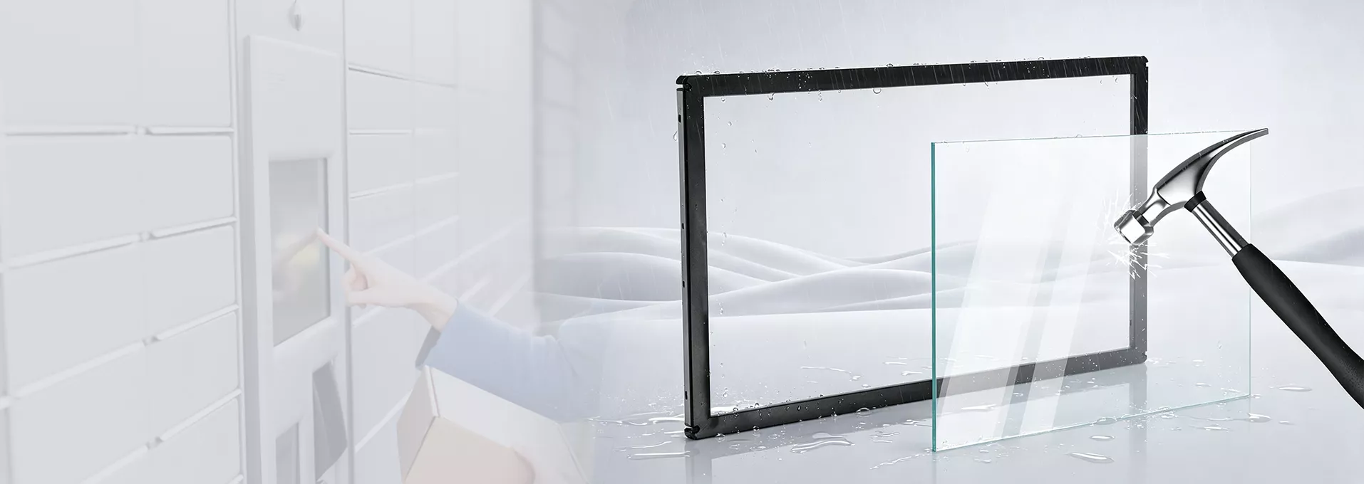 Outdoor waterproof infrared touchscreen