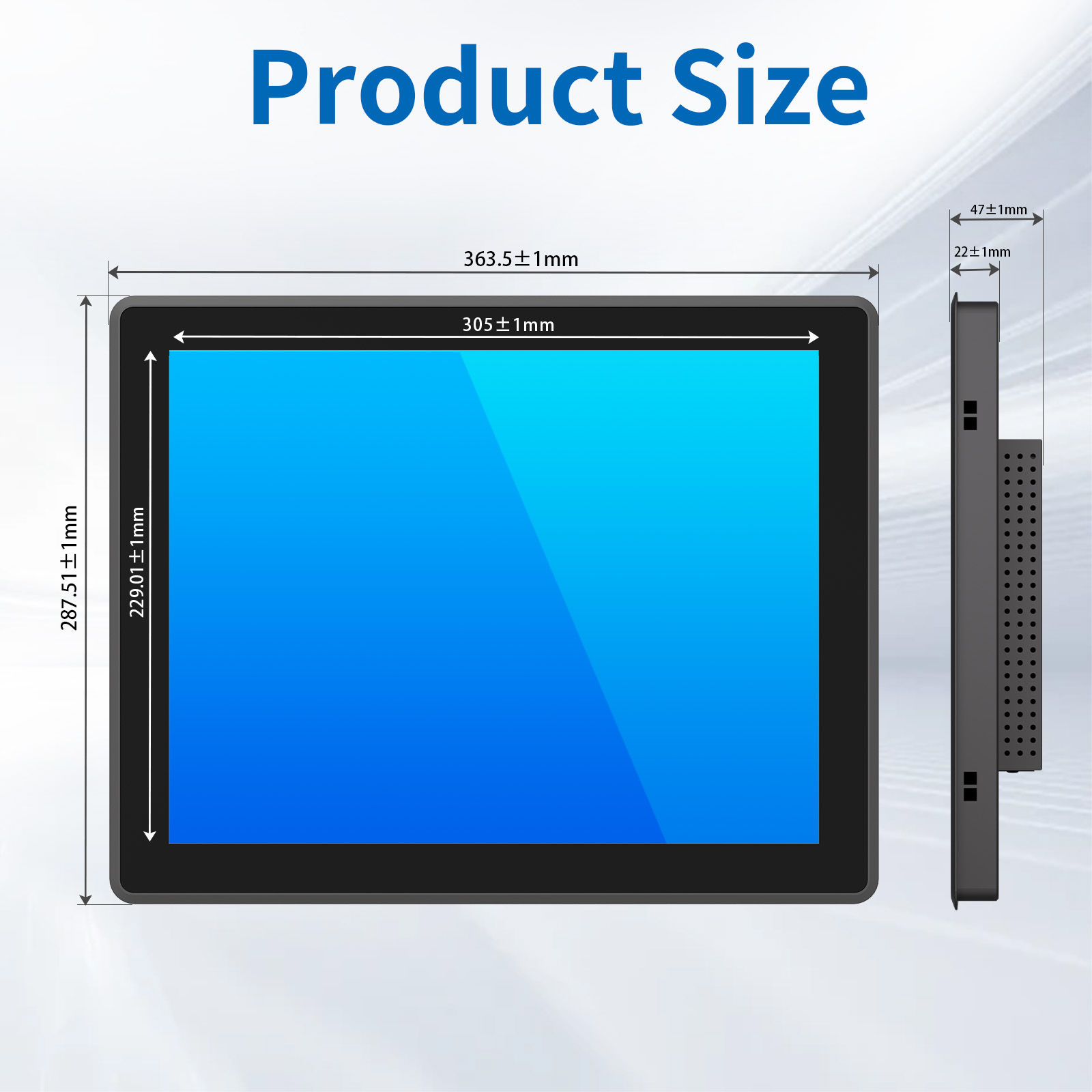 15" Industrial PCAP Touch Monitor(3K Series)