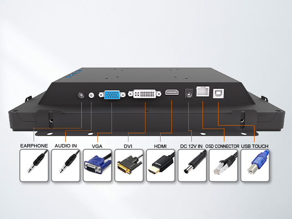 open frame touchscreen VGA DVI HDMI