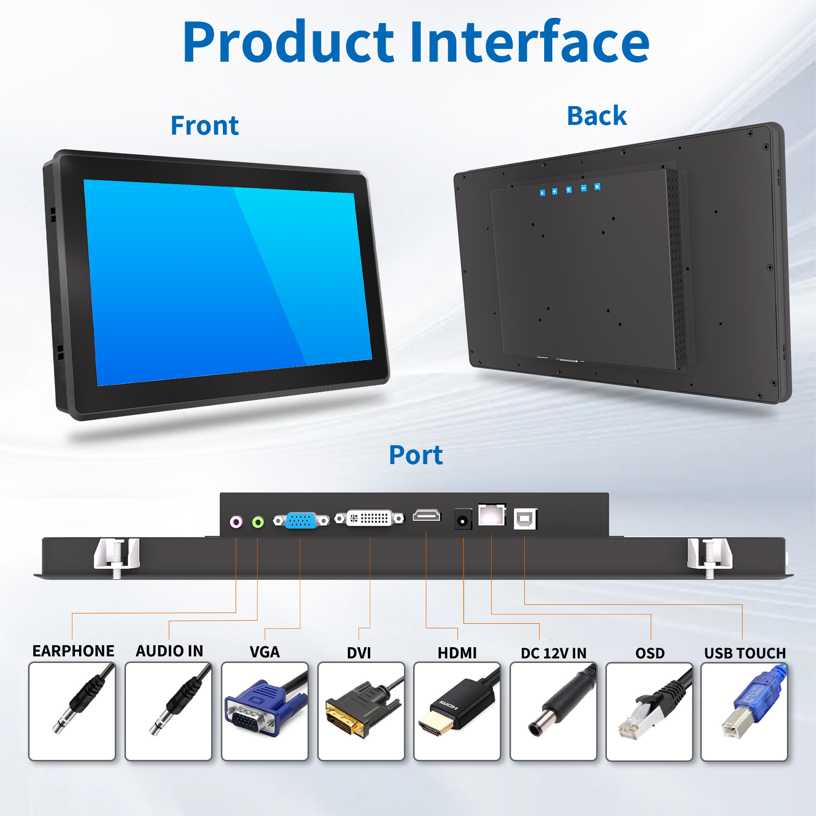 15.6" Industrial PCAP Touch Monitor(3K Series)