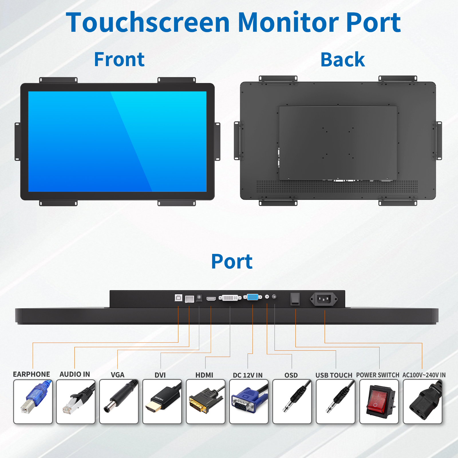 27" Open Frame Touch Monitor(2S Series)