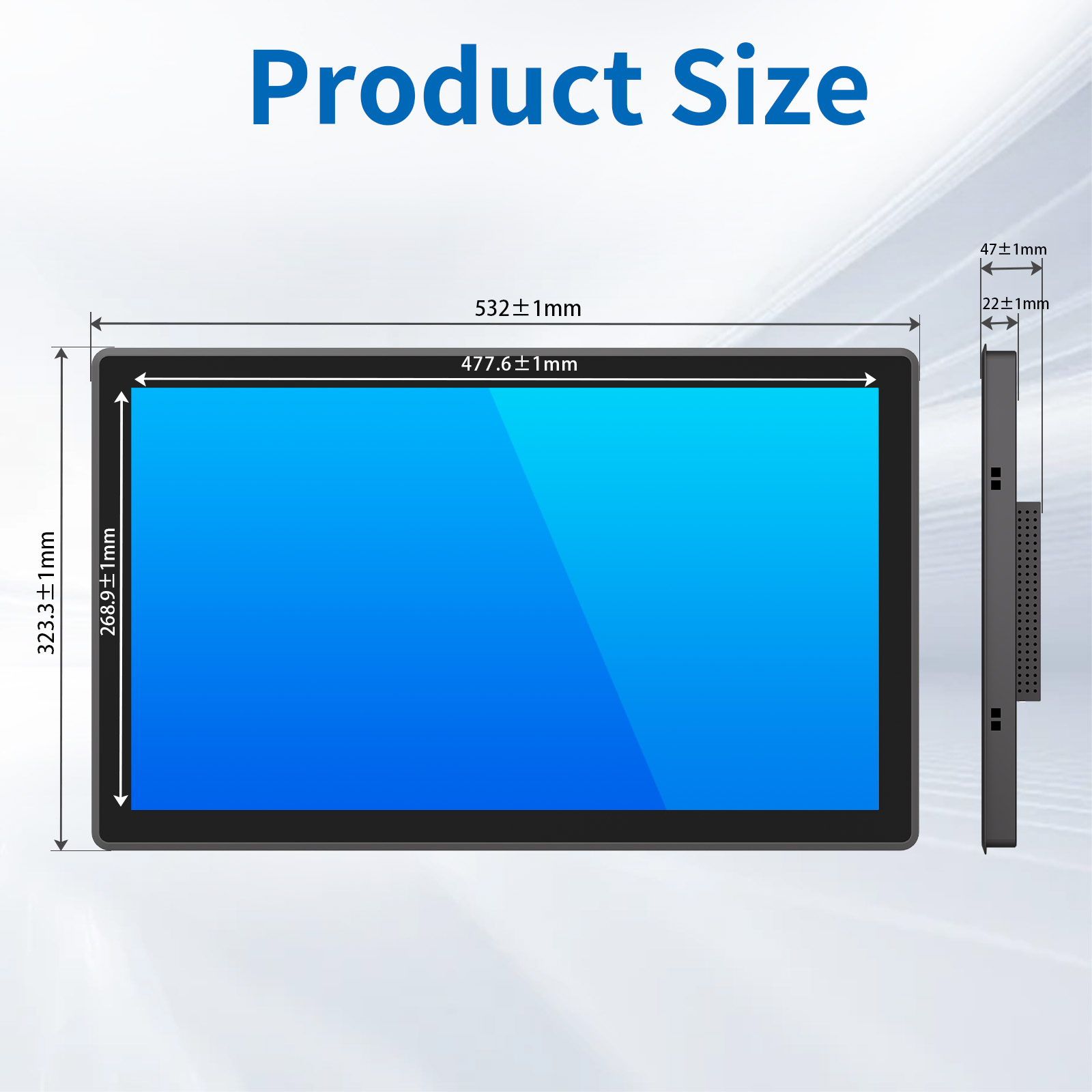 21.5" Industrial PCAP Touch Monitor(3K Series)
