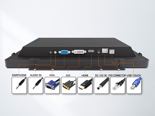 open frame touchscreen VGA DVI HDMI