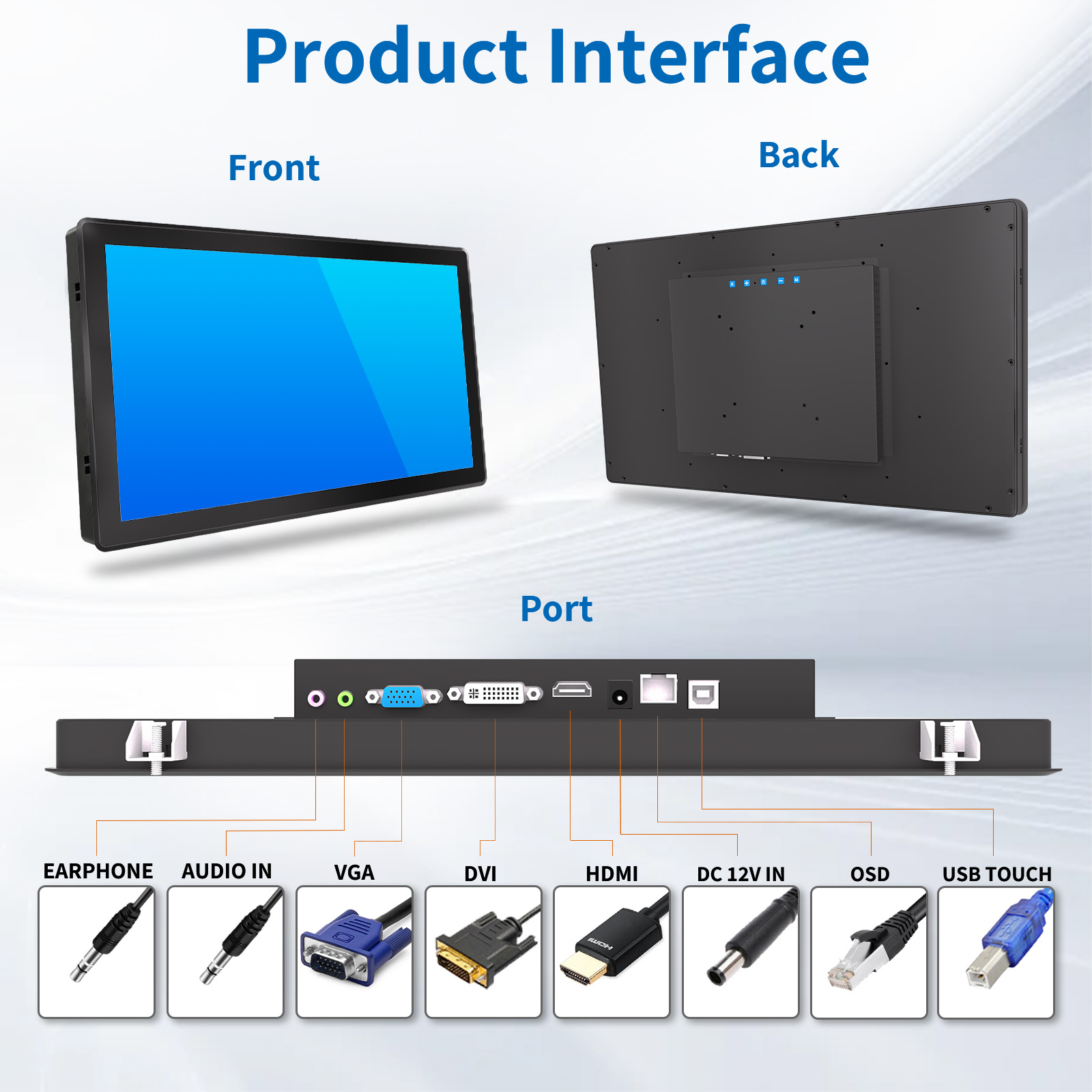 18.5" Industrial PCAP Touch Monitor(3K Series)