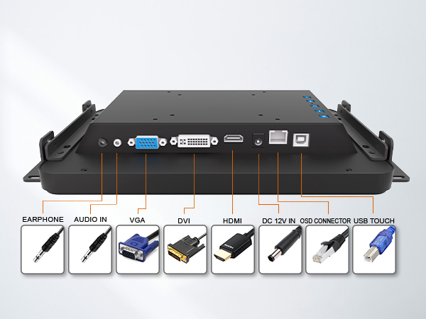 open frame touchscreen VGA DVI HDMI